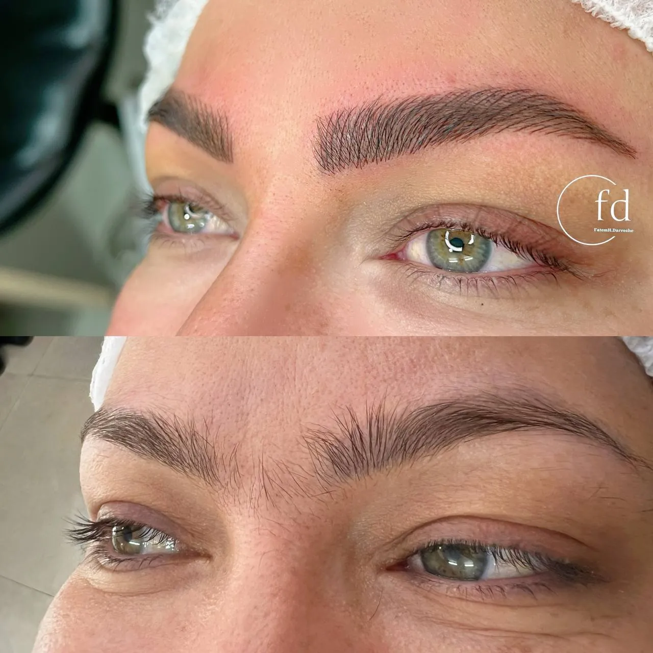 نمونه کار آرایش دائم ابرو با خطوط طبیعی نمونه کار آرایش دائم ابرو با خطوط طبیعی